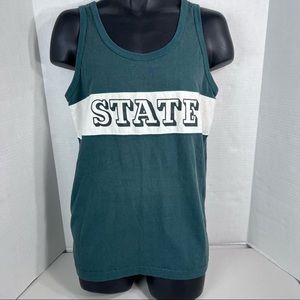 Vintage Michigan State Nutmeg Mills Sleeveless Tank Top Shirt XL